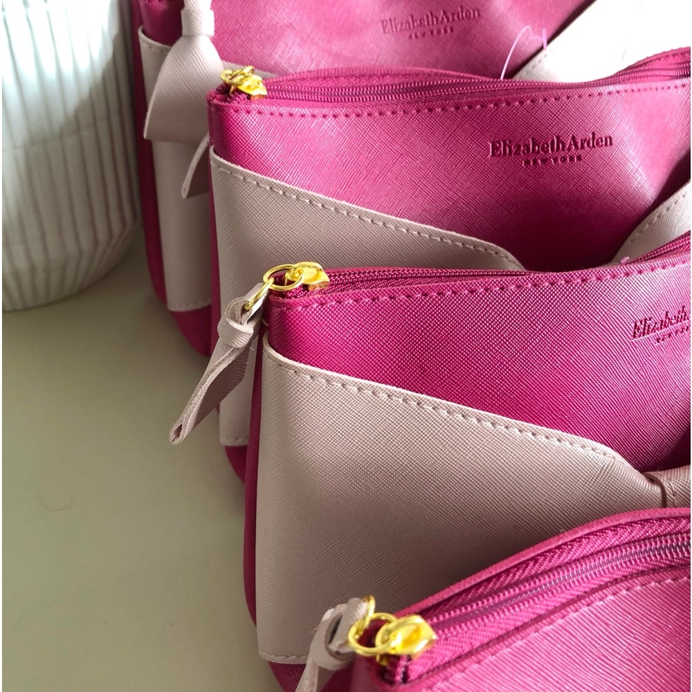 Elizabeth Arden Set of 4 four Matching clutches makeup bags small purse pink - Picture 6 of 14